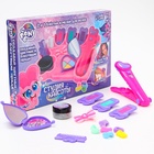 УЦЕНКА Набор мелки для волос с аксессуарами с блёстками 2в1 "Студия красоты" My little pony - Фото 1