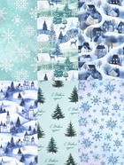 Набор упаковочной бумаги с наклейками «Новый год», 6 листов, 70 × 100 см - фото 60980226