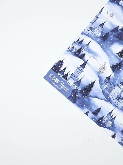 Набор упаковочной бумаги с наклейками, 6 листов, «Новый год», 70×100 см