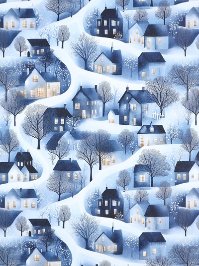 Набор упаковочной бумаги с наклейками, 6 листов, «Новый год», 70×100 см