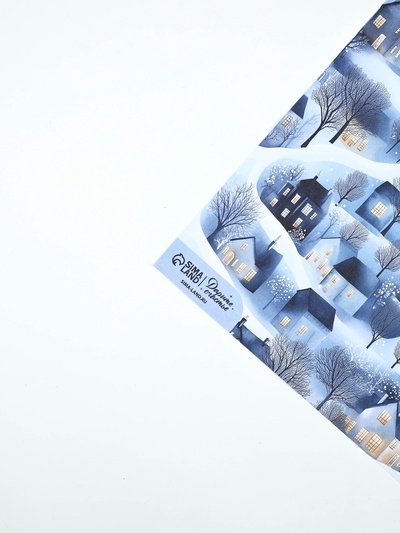 Набор упаковочной бумаги с наклейками, 6 листов, «Новый год», 70×100 см