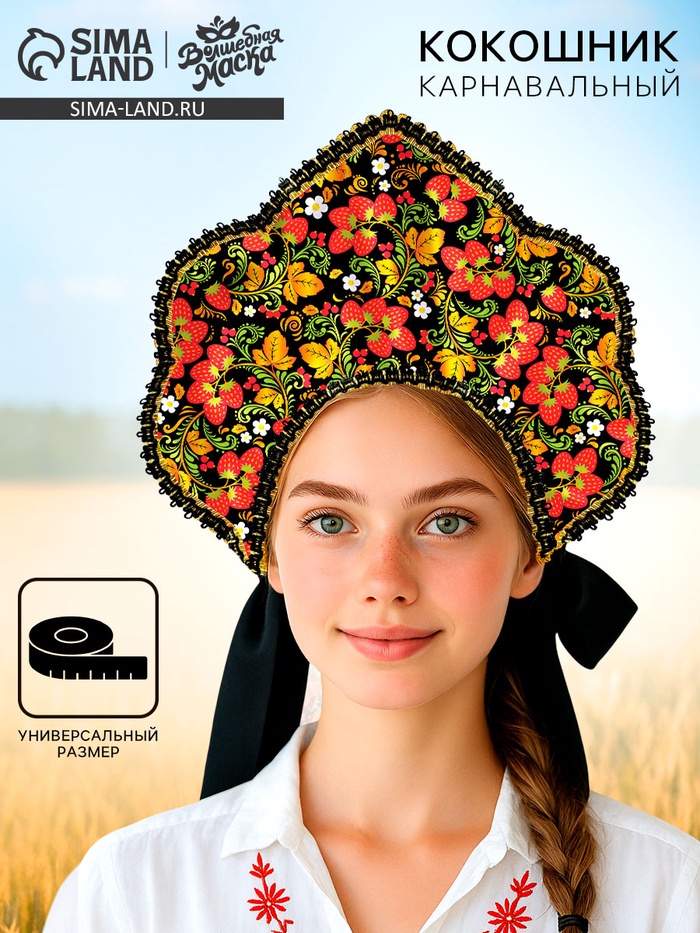 Карнавальный кокошник «Русско-народный», ягоды - Фото 1