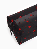 Косметичка женская HEARTS, с рисунком, сетка, на молнии, чёрная - Фото 7