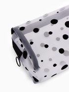 Косметичка женская DOT, с рисунком, сетка, на молнии, белая - Фото 5