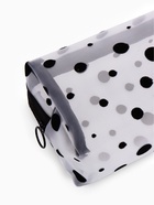 Косметичка женская DOT, с рисунком, сетка, на молнии, белая - Фото 6