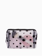 Косметичка женская DOT, с рисунком, сетка, на молнии, белая - Фото 5