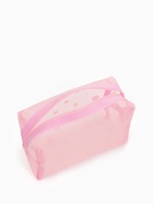 Косметичка женская DOT, с рисунком, сетка, на молнии, розовая - Фото 4