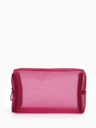 Косметичка женская Classic, полупрозрачная, на молнии, бордовая - Фото 3