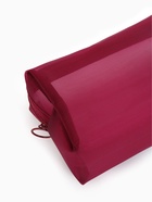 Косметичка женская Classic, полупрозрачная, на молнии, бордовая - Фото 5