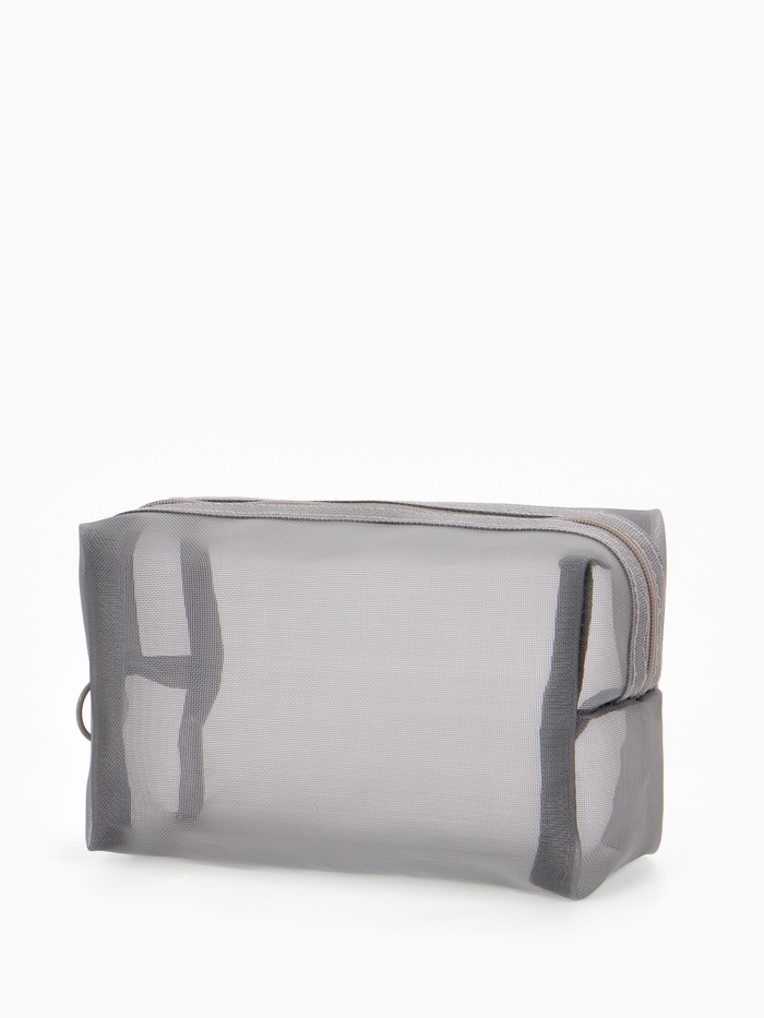 Косметичка Classic, полупрозрачная, на молнии, серая - Фото 1