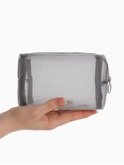 Косметичка Classic, полупрозрачная, на молнии, серая - Фото 4