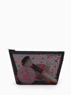 Косметичка дор Сердца, сетка 17*6,5*13,5, отд на молнии, черный - фото 61614994