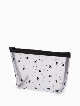 Косметичка женская Little love, с рисунком, на молнии, белая