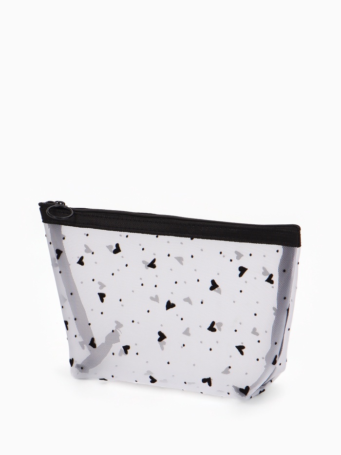 Косметичка женская Little love, с рисунком, на молнии, белая - Фото 1