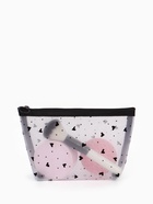 Косметичка женская Little love, с рисунком, на молнии, белая - Фото 9