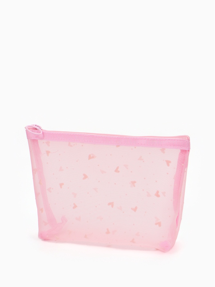 Косметичка женская Little love, с рисунком, на молнии, розовая - Фото 1