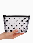 Косметичка DOTs, с рисунком, сетка, на молнии, белая - Фото 2