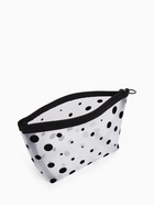 Косметичка DOTs, с рисунком, сетка, на молнии, белая - Фото 4