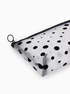 Косметичка DOTs, с рисунком, сетка, на молнии, белая - Фото 5