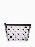 Косметичка DOTs, с рисунком, сетка, на молнии, белая - Фото 7