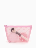 Косметичка DOTs, с рисунком, сетка, на молнии, розовая - фото 65458145