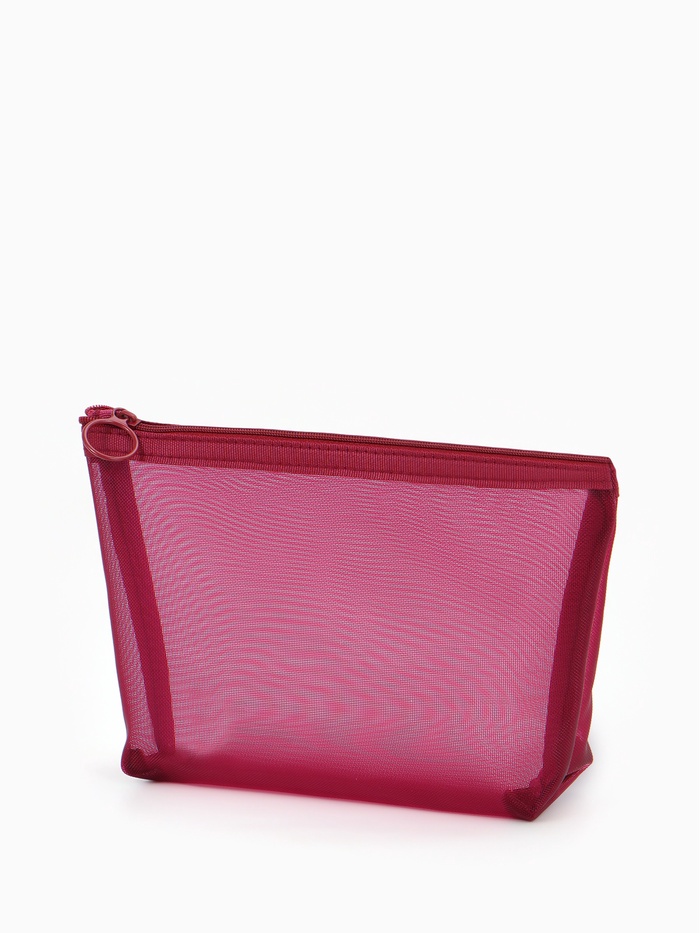 Косметичка Classic, сетка, на молнии, бордовая - Фото 1
