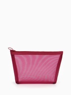 Косметичка Classic, сетка, на молнии, бордовая - Фото 3