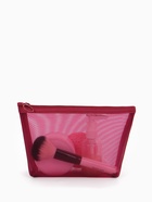 Косметичка дор Сетка 17*6,5*13,5, отд на молнии, бордовый - фото 61615035