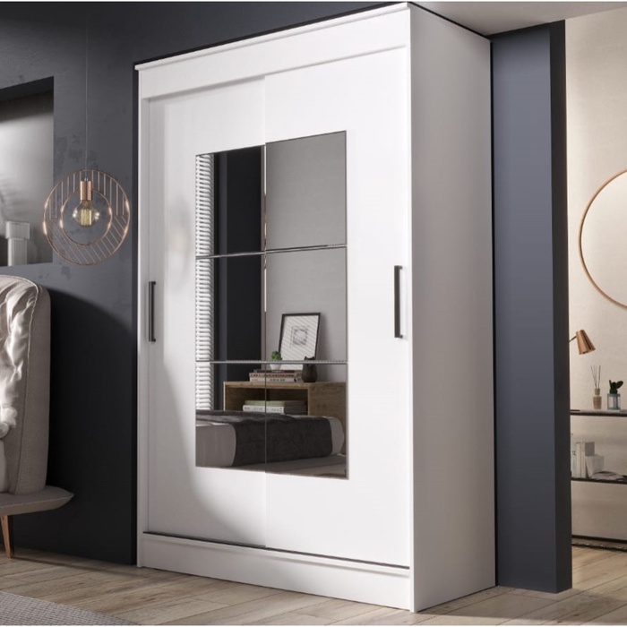 УЦЕНКА Шкаф-купе Элегант 1, 1260х2000х590, Белый - Фото 1