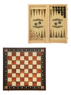 Нарды 2 в 1, с полем для шашек 50×50 см, деревянные - фото 809344415