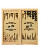 Нарды 2 в 1, с полем для шашек 50×50 см, деревянные - фото 61951899