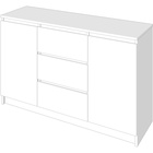 УЦЕНКА Комод для хранения «Мадера», 1204×404×770 мм, цвет белый - Фото 5