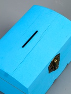 УЦЕНКА Шкатулка дерево "Сундучок" синяя 8х8х12 см - Фото 7