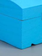 УЦЕНКА Шкатулка дерево "Сундучок" синяя 8х8х12 см - Фото 8