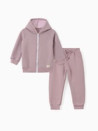 Костюм для девочки (толстовка, брюки) «Крошка Я» BASIC LINE, рост 92-98 см, розовый - фото 61615042