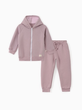 Костюм для девочки (толстовка, брюки) «Крошка Я» BASIC LINE, рост 92-98 см, розовый