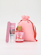 Подарочный набор косметики в мешке: крем для рук, пилочка, гель для душа, аромат малиновый коктейль, URAL LAB - фото 60980268