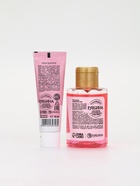 Подарочный набор косметики в мешке: крем для рук, пилочка, гель для душа, аромат малиновый коктейль, URAL LAB - фото 60980274