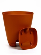 Горшок для цветов «Гранд», 15 л, d=29.5 см, h=31 см, пластиковый, с прикорневым поливом, коричневый - фото 65458179