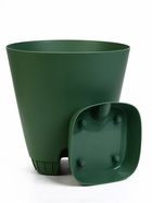 Горшок для цветов «Гранд», 15 л, d=29.5 см, h=31 см, пластиковый, с прикорневым поливом, зелёный - Фото 7