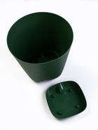 Горшок для цветов «Гранд», 15 л, d=29.5 см, h=31 см, пластиковый, с прикорневым поливом, зелёный - Фото 8