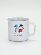 УЦЕНКА Кружка керамическая новогодняя «Снеговики», 530 мл 10953283