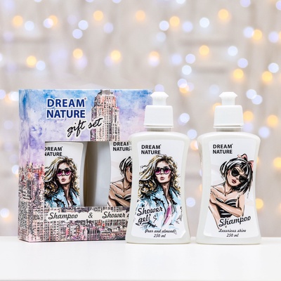 УЦЕНКА Набор DreamNature:шампунь для ослабленных и поврежденных волос,250 мл+гель для душа,250 мл 9448