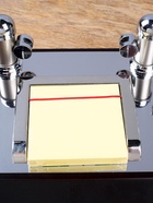 УЦЕНКА Набор настольный 4в1 с визитницей, черное дерево - Фото 3