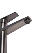 УЦЕНКА Смеситель для раковины ZEIN Z3761, однорычажный, высота излива 10.5 см, графит 10960061