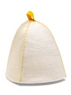 Шапка для бани и сауны «Матрешка бабл-гам», полиэфир, шерсть, белая - фото 61615089