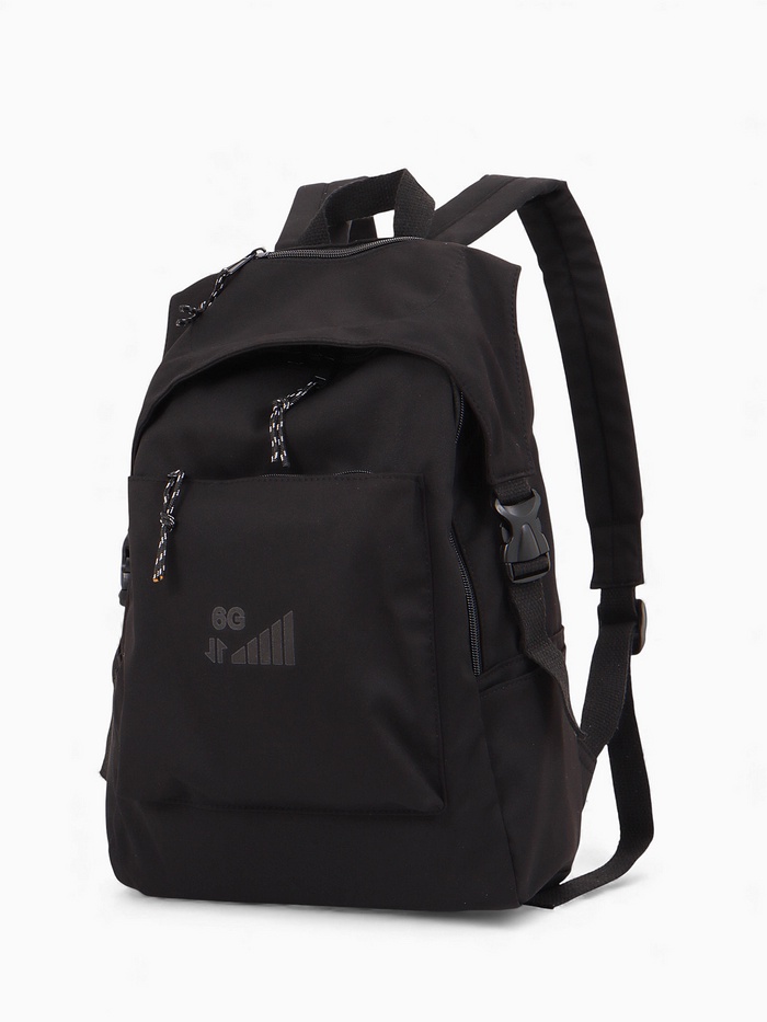 УЦЕНКА Рюкзак 27×12×40, отд на молнии, 5 н/к, черный - Фото 1