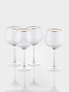 Набор бокалов для вина Magistro «Орион», 550 мл, 4 шт., 10×22 см, стекло, с золотой отводкой, прозрачный - Фото 2