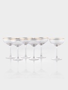 Набор бокалов для коктейлей Magistro «Орион», 270 мл, 6 шт., 15×11.2 см, стекло, с золотой отводкой, прозрачный - Фото 1