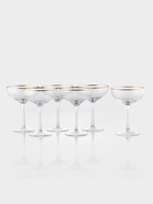 Набор бокалов для коктейлей Magistro «Орион», 270 мл, 6 шт., 15×11.2 см, стекло, с золотой отводкой, прозрачный - Фото 2